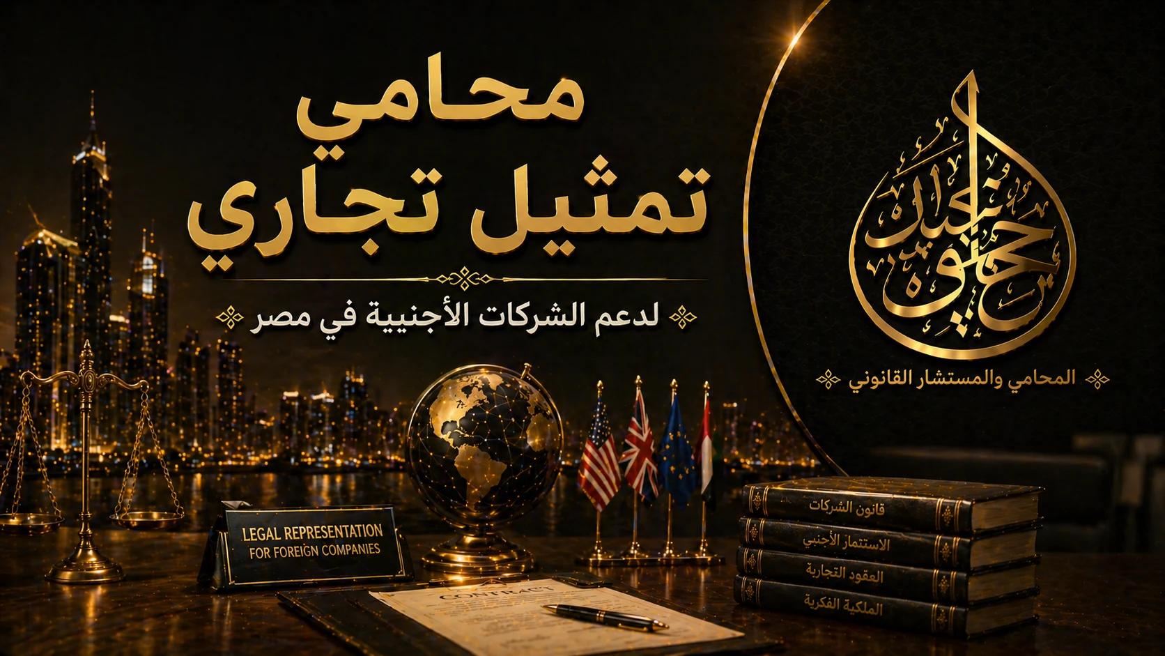 محامي تمثيل تجاري لدعم الشركات الأجنبية في مصر