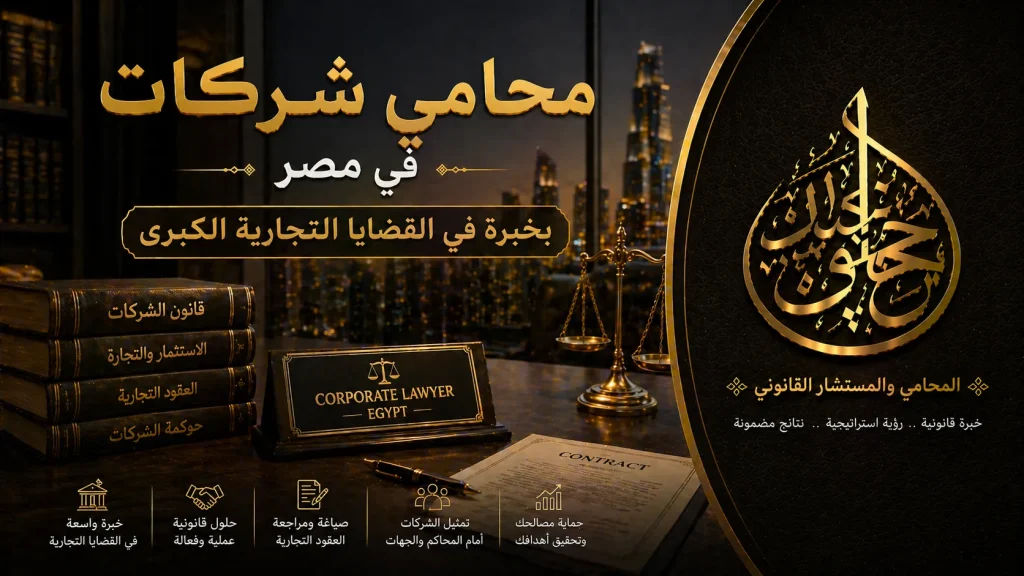 محامي شركات في مصر بخبرة في القضايا التجارية الكبرى
